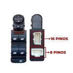 Interruptor Vidro Eletrico Aircross 2010 em diante Peugeot 308 408
