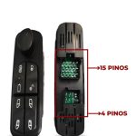 Interruptor Vidro Eletrico Axor Atego Actros Lado Direito