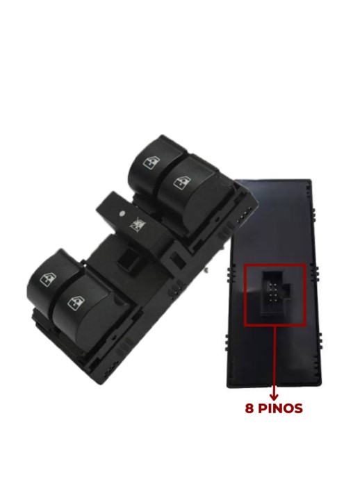 Interruptor Vidro Elétrico Pálio Novo Idea Quádruplo Botão Resistível