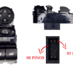 INT P/VIDRO ELETRICO AIRCROSS PARA DIANT. 2011 A 2015 (13 PINOS)